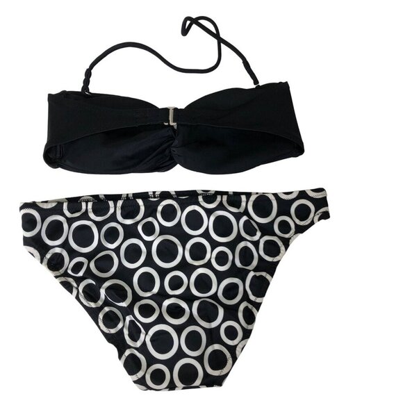 VICTORIA'S SECRET BLACK WHITE 2 PIECES SWIMSUIT SMALL NEW - Picture 7 of 9